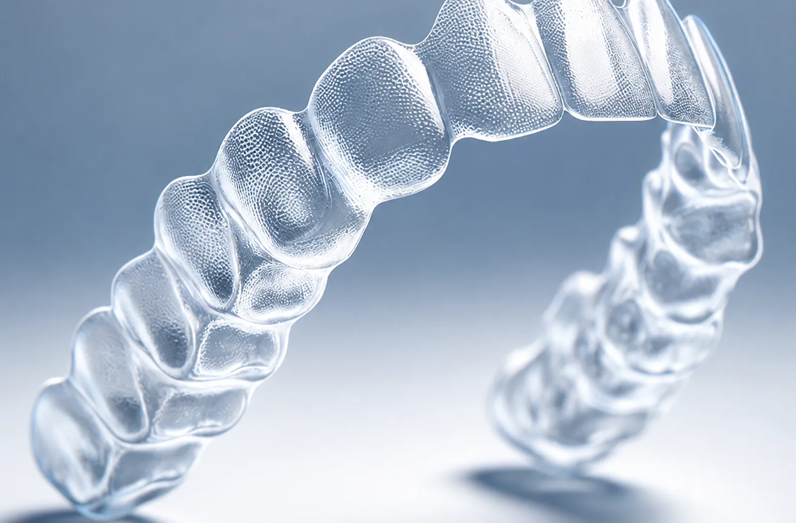 Transparent invisible dental aligner tray